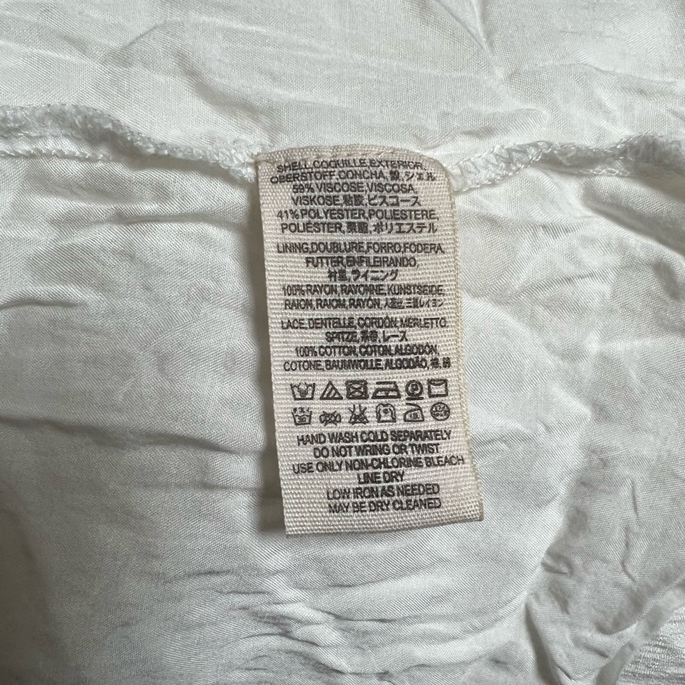 Free People White Backless Lace-Trim Mini Dress - Picture 4 of 10